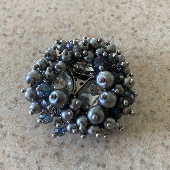 Beaded and Bejeweled Pin - Picture 1 of 3